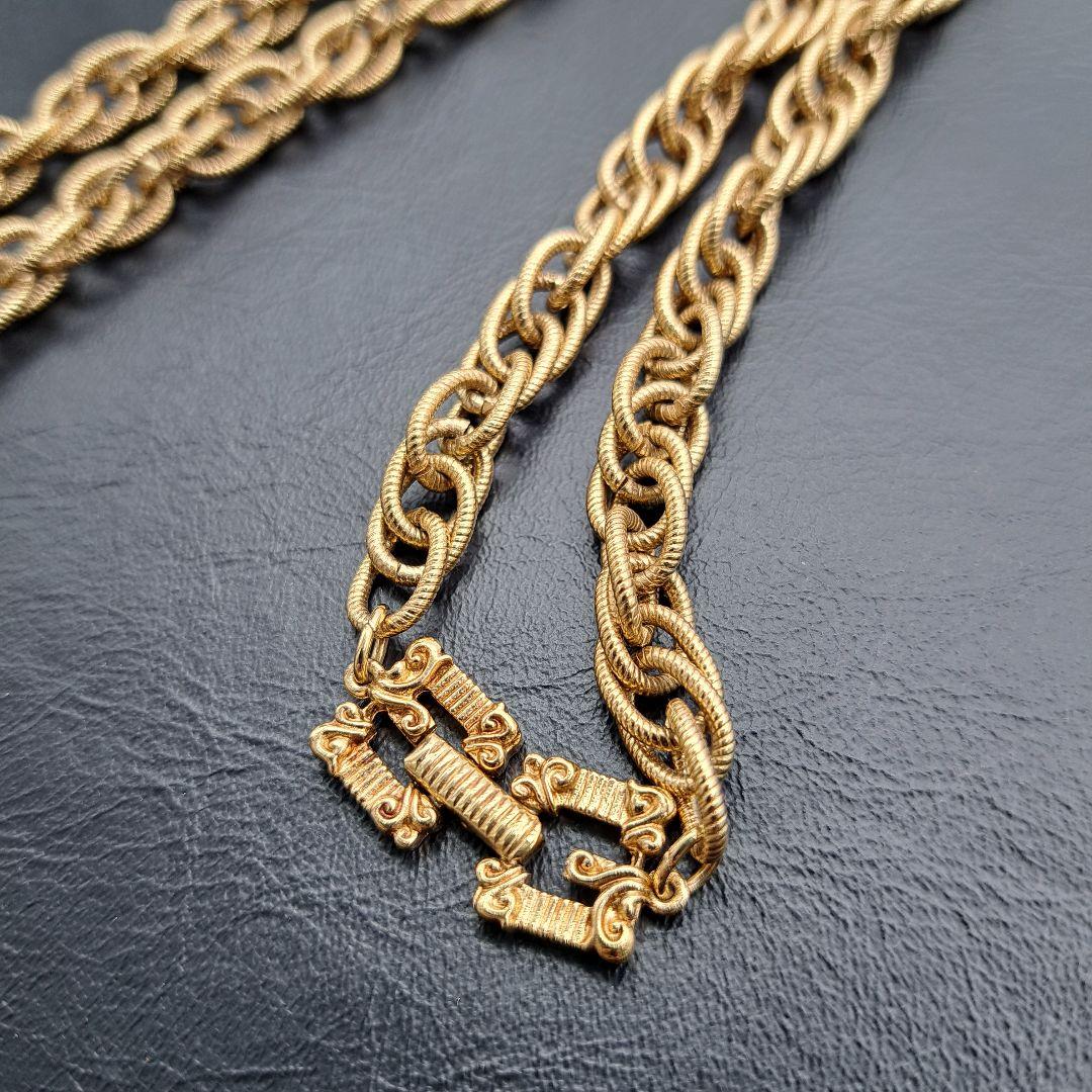 GIVENCHY ジバンシー ネックレス ロング ツイスト ゴールド希少デザイン