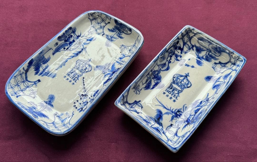 Rex Hotel絶版角陶磁器小皿 2点セット