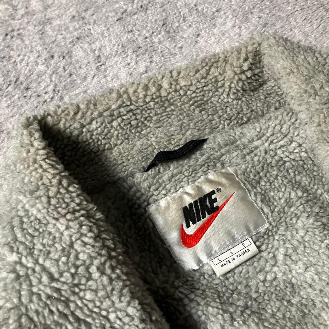 90sNIKEボアライナーウォームアップジャケットブルゾンスウッシュ刺繍ナイキ