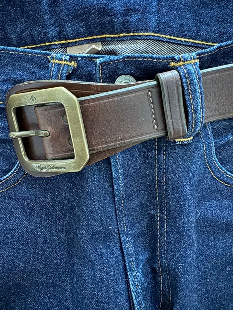 ナイジェルケーボンレザーベルト