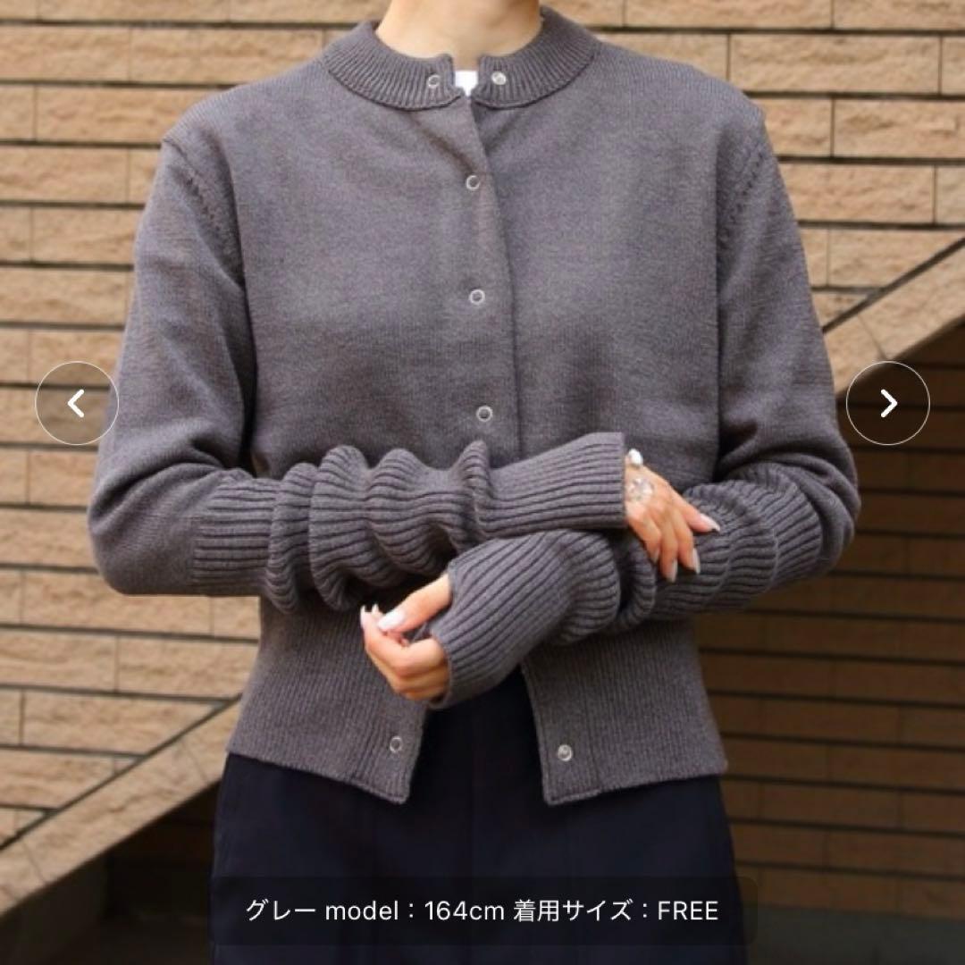 THE SHINZONE ロングリブカーディガン グレー サイズFREE