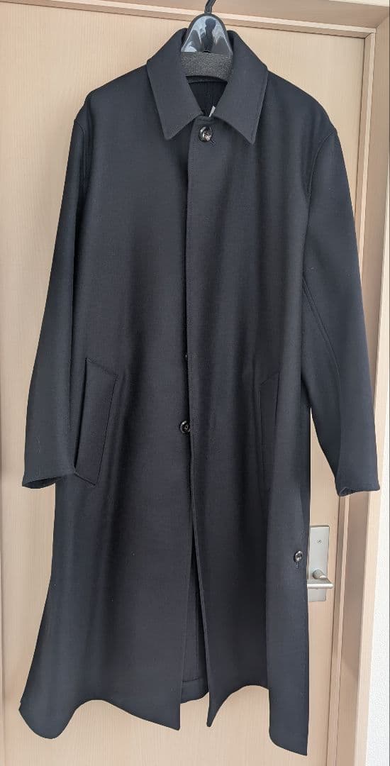 【新品未使用25AW】THE RERACSオープンカラーコートダークネイビー46