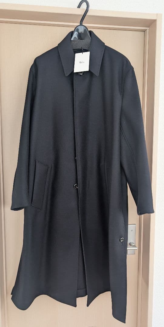 【新品未使用25AW】THE RERACSオープンカラーコートダークネイビー46