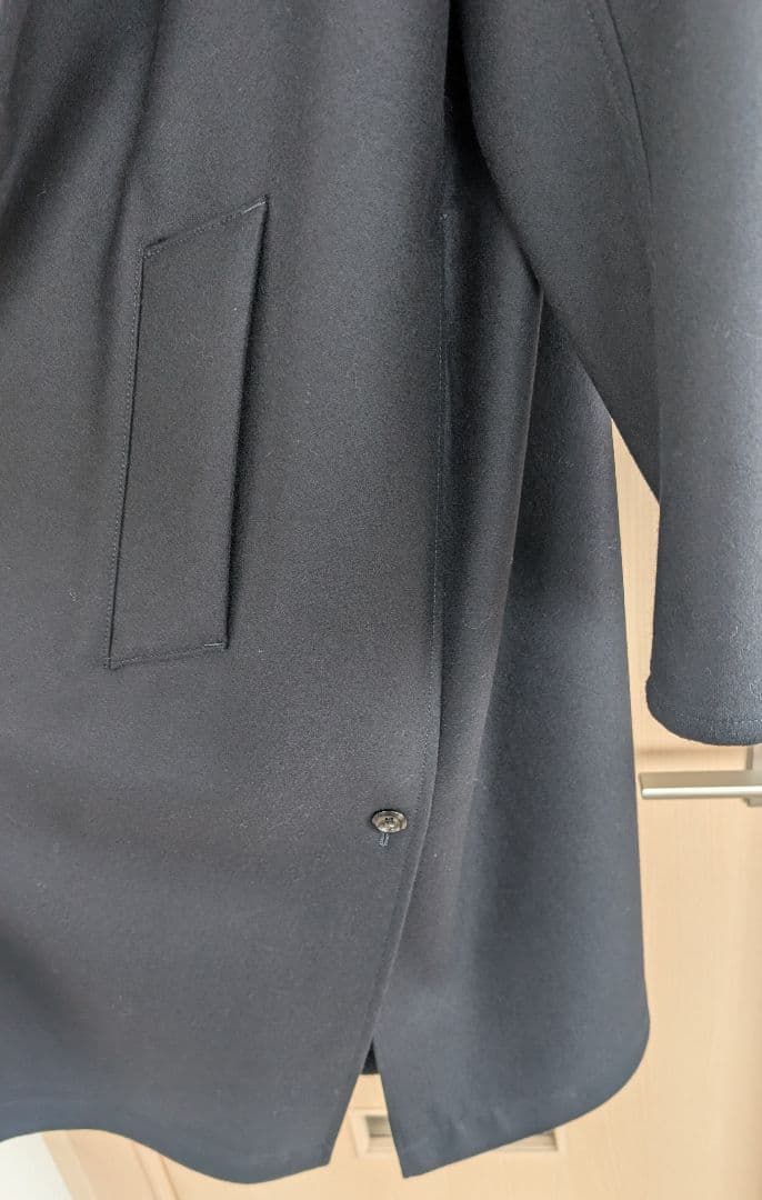 【新品未使用25AW】THE RERACSオープンカラーコートダークネイビー46