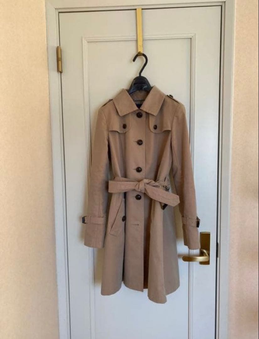 burberry トレンチコート　ロングコート　ファー　ベージュ　ノバチェック