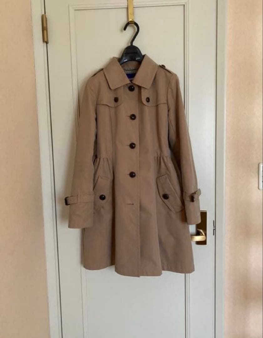 burberry トレンチコート　ロングコート　ファー　ベージュ　ノバチェック