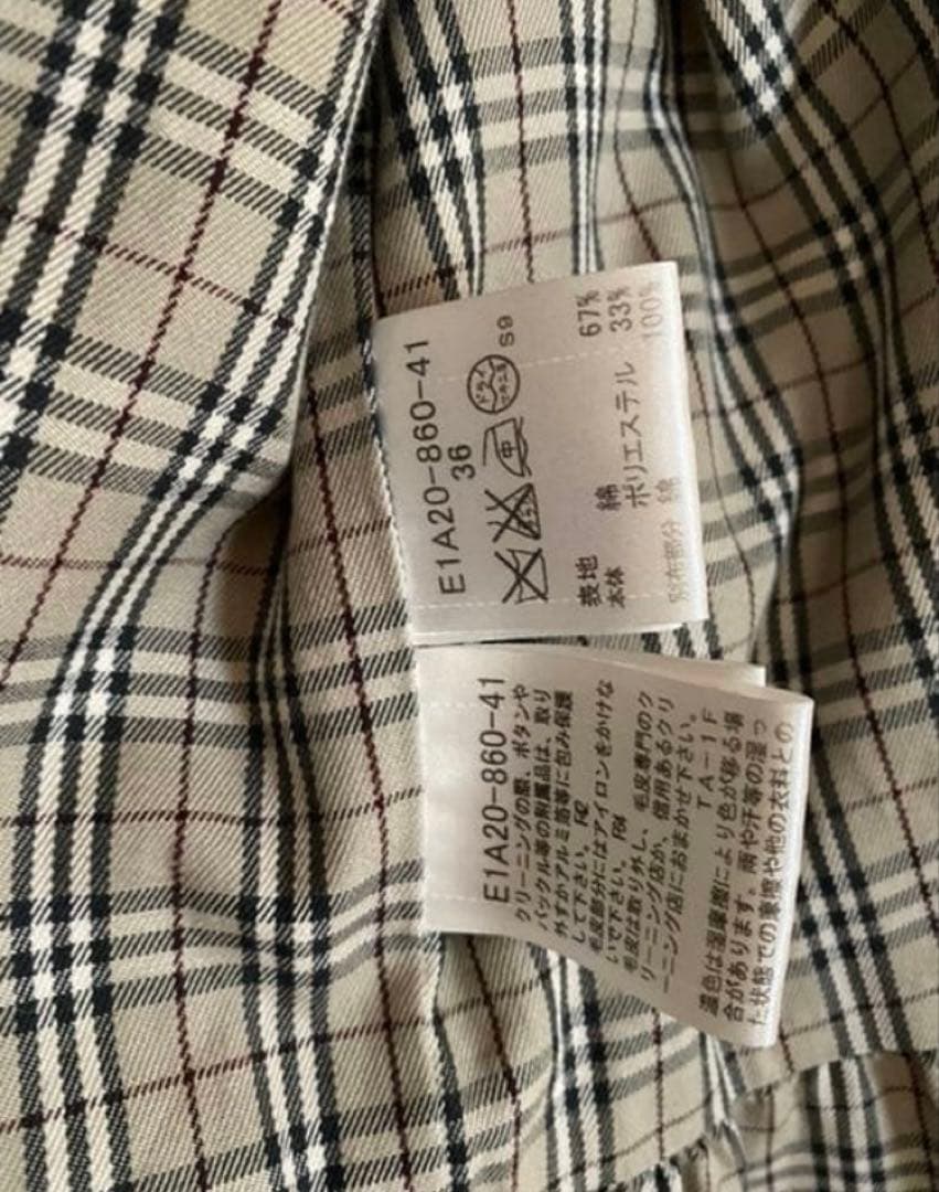 burberry トレンチコート　ロングコート　ファー　ベージュ　ノバチェック