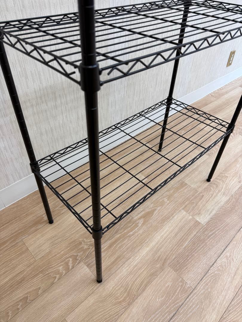 【綺麗め】スチールラック おしゃれ 頑丈 4段　隙間収納 74×34×143