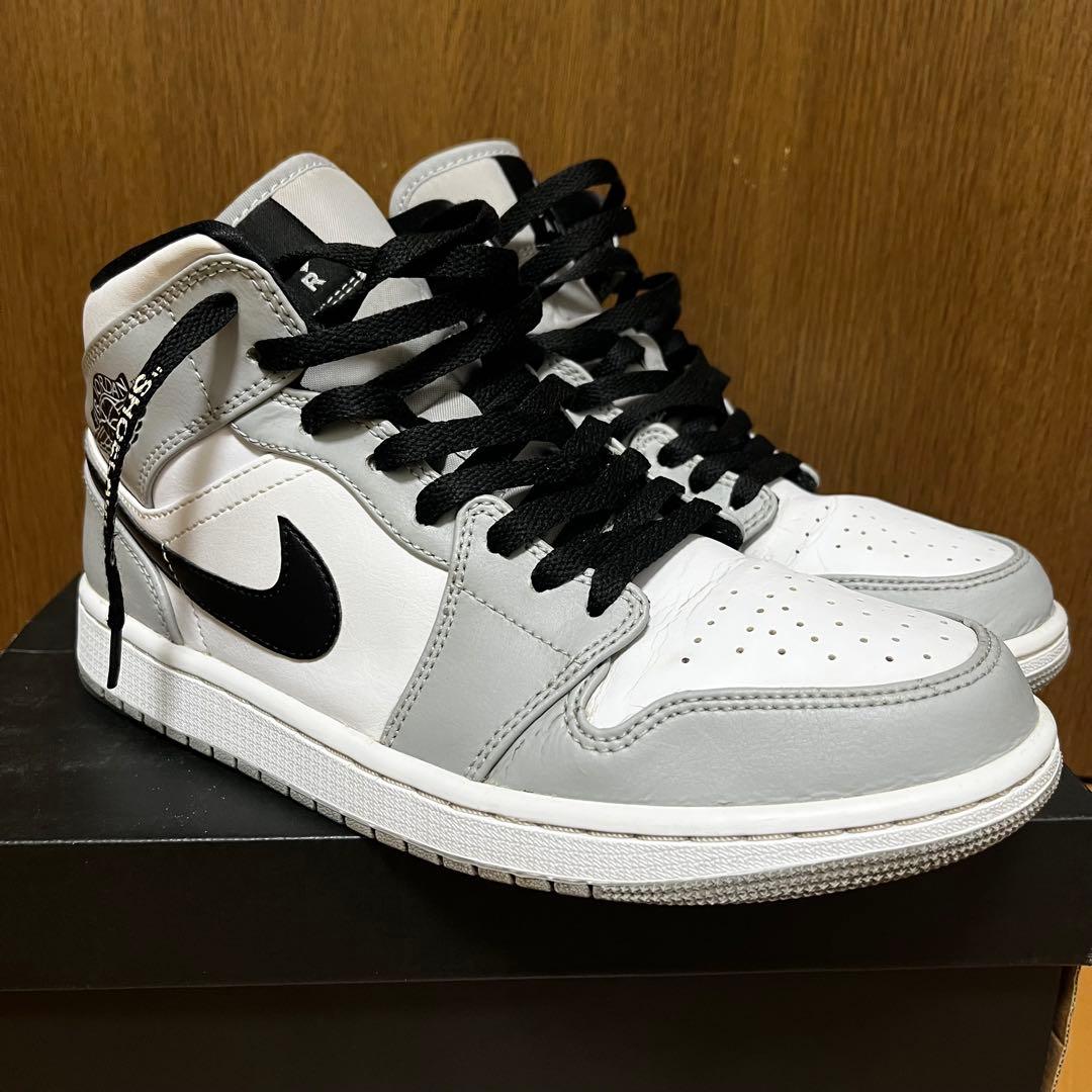 ナイキ Nike Air Jordan1 Mid ライトスモークグレー 27cm