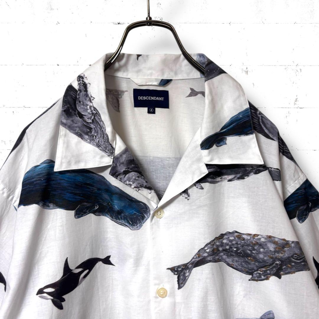希少　25SS DESCENDANT 半袖　オープンカラーシャツ　XL クジラ