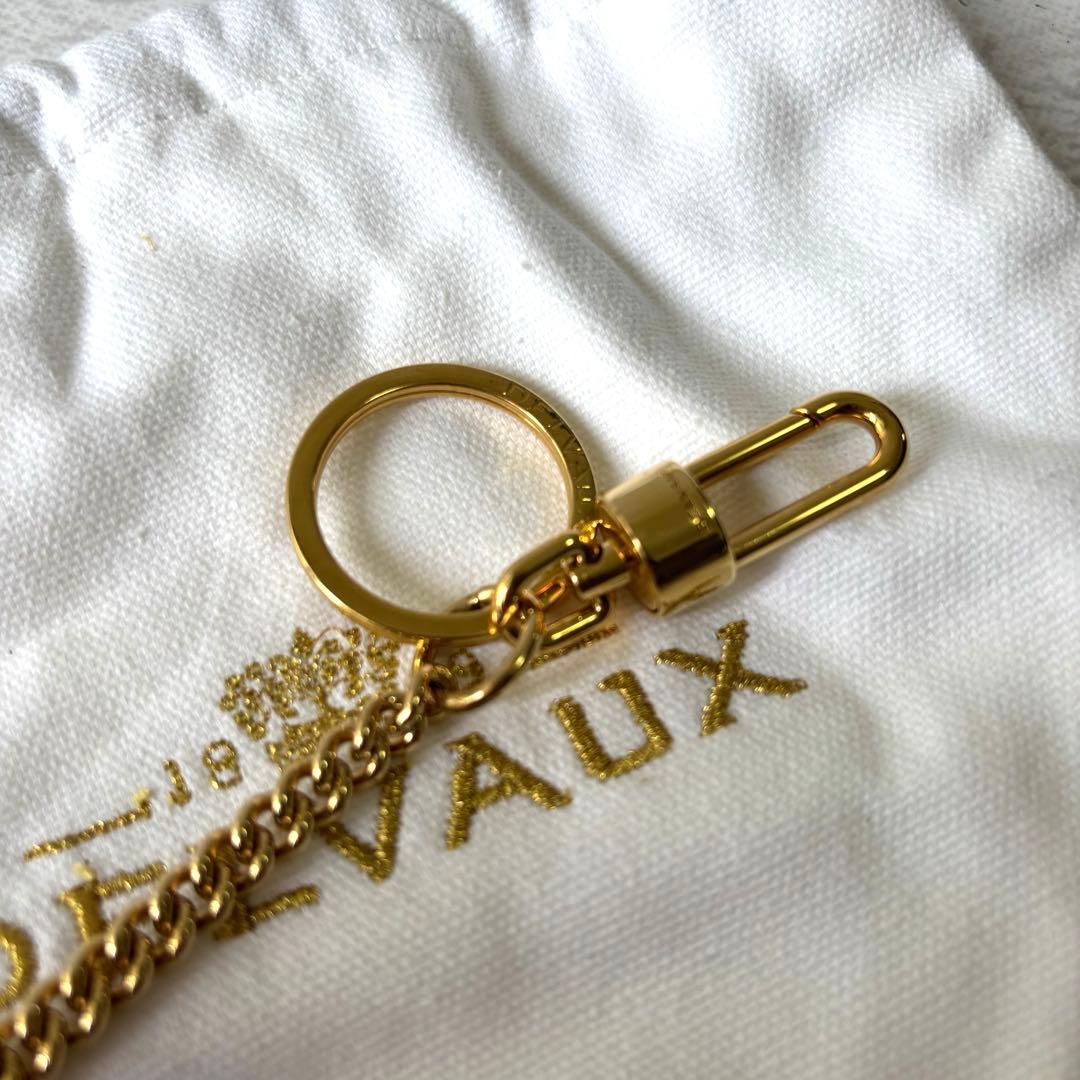 【未使用級/箱付き】デルヴォー ブリヨン バッグチャーム ブラック レザー 黒