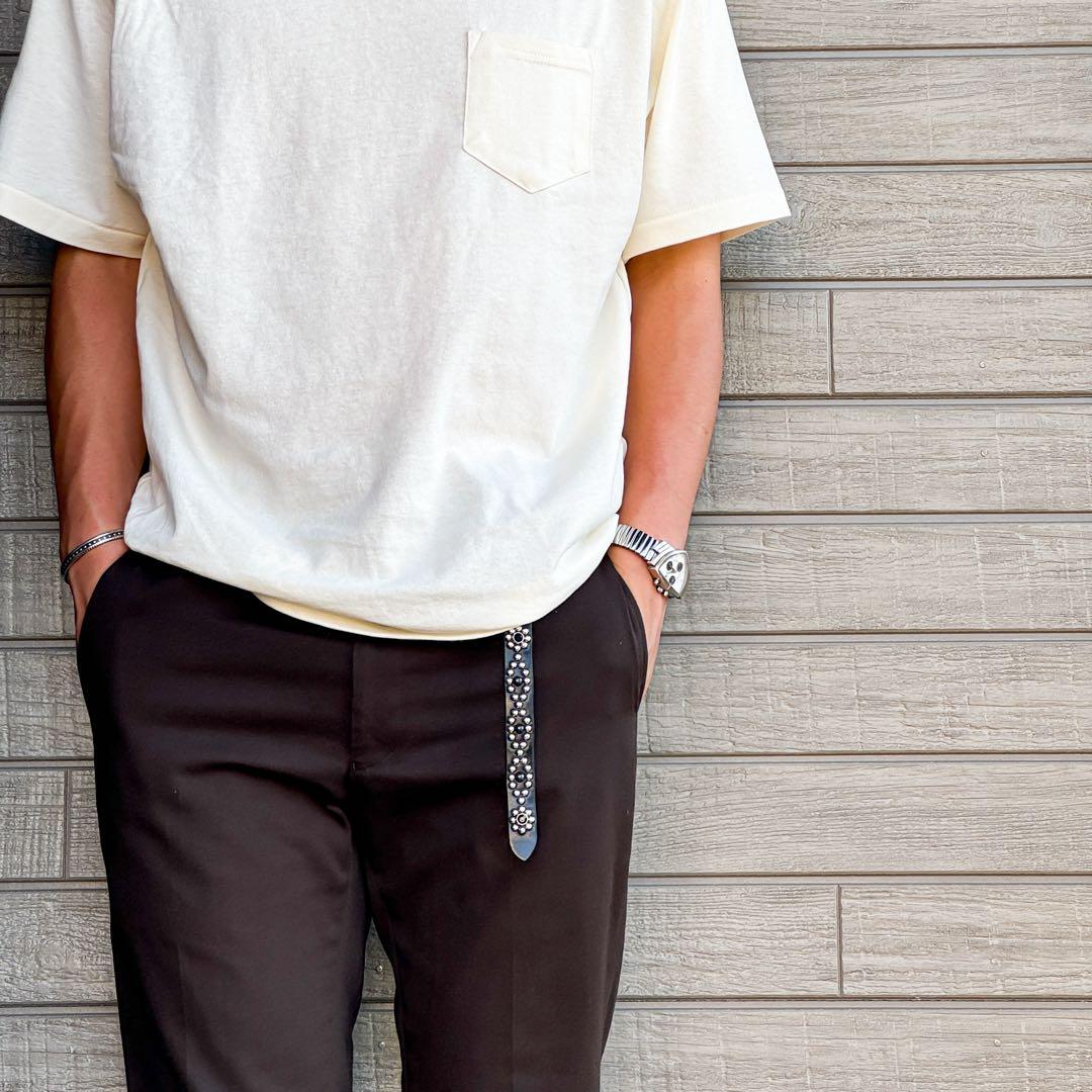 スタッズナローベルトフラワーチェーン18mm