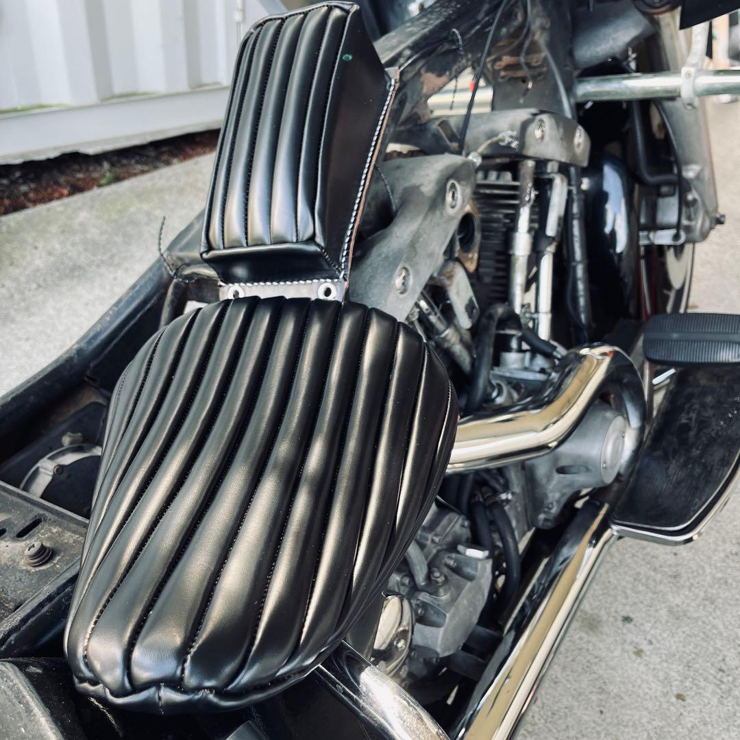 茶芯ホースハイドビンテージソロ＆ピリオンショベルナックルチョッパー年代BATES