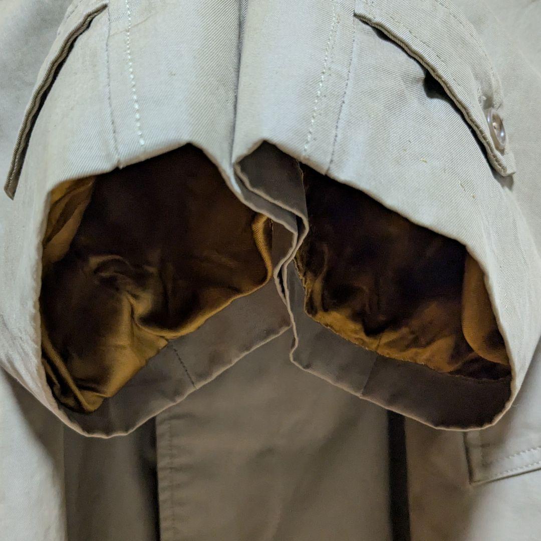 英国製 80〜90s バーバリー ステンカラーコート メンズ コットン 玉虫 7