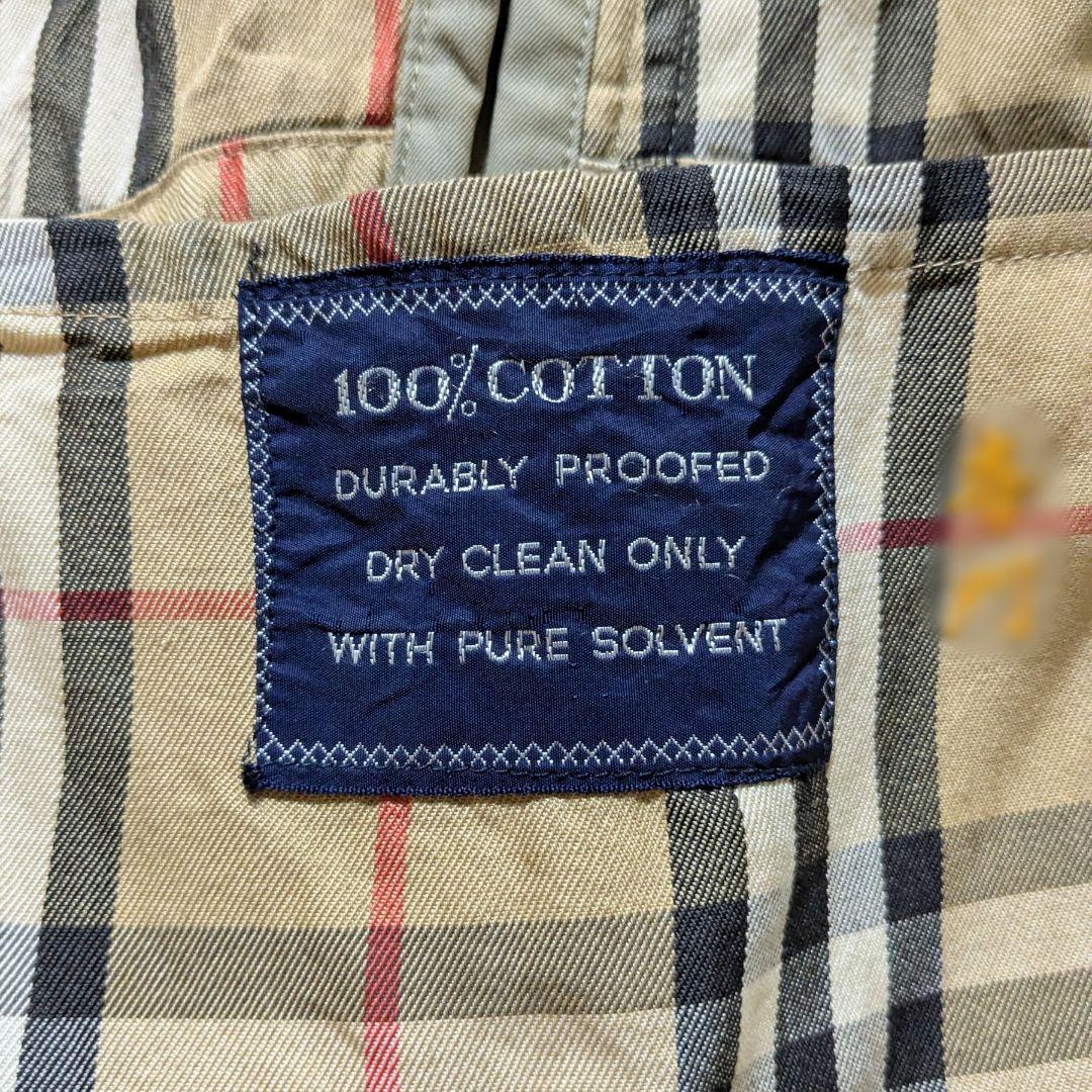 英国製 80〜90s バーバリー ステンカラーコート メンズ コットン 玉虫 7