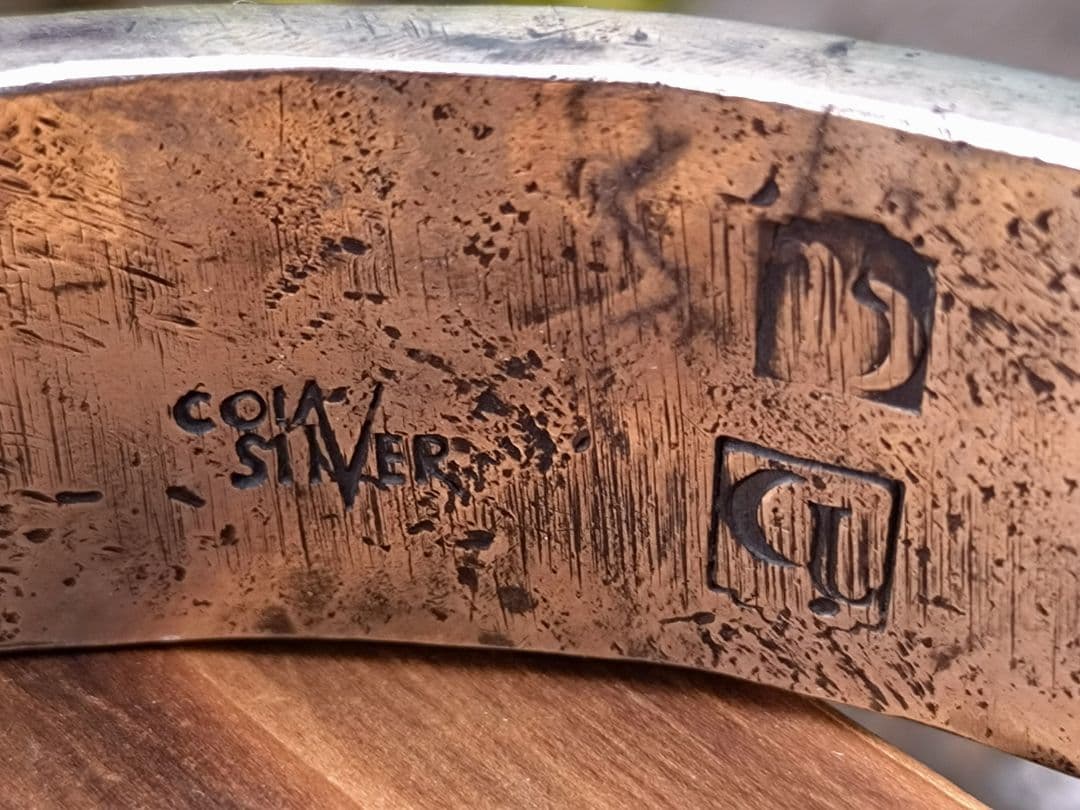 インディアンジュエリー、coinシルバーバングル、シルバーバングル