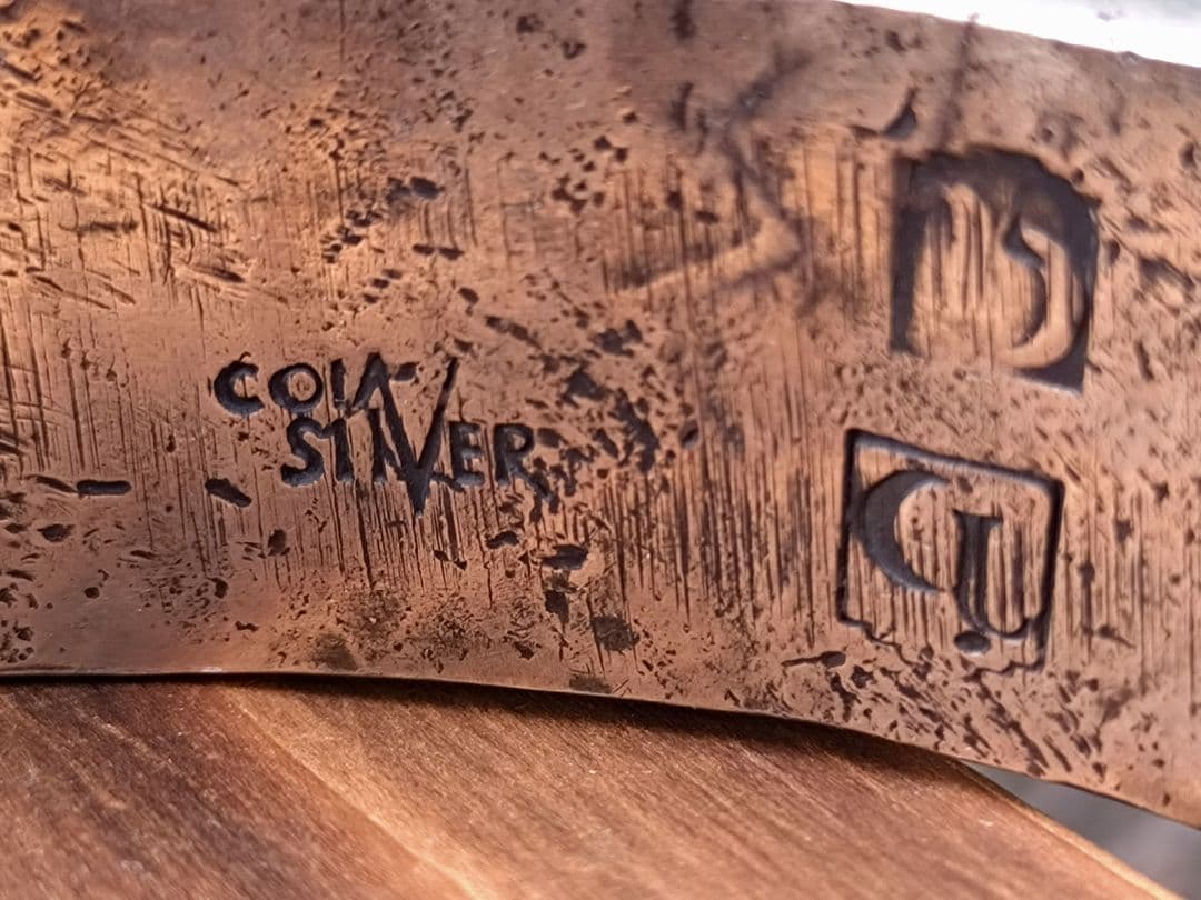 インディアンジュエリー、coinシルバーバングル、シルバーバングル