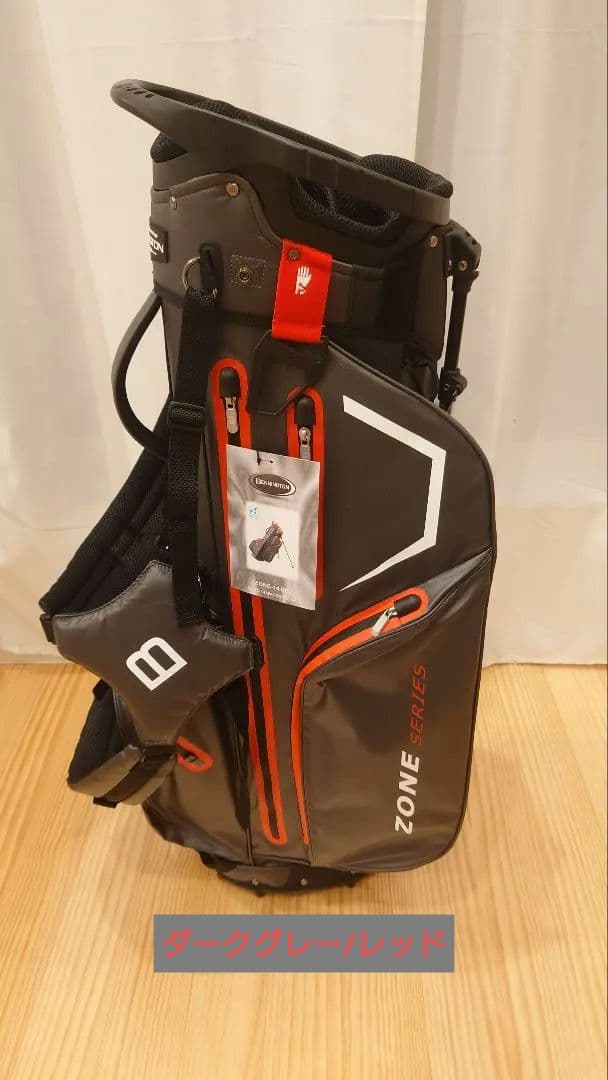 BENNINGTON ZONE キャディバッグ グレー/レッド14分割