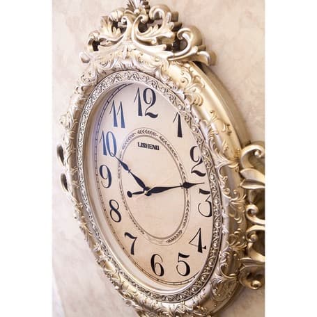 【壁掛時計】ビクトリアンパレス ウォールクロック ネグレスコ アンティーク 無音