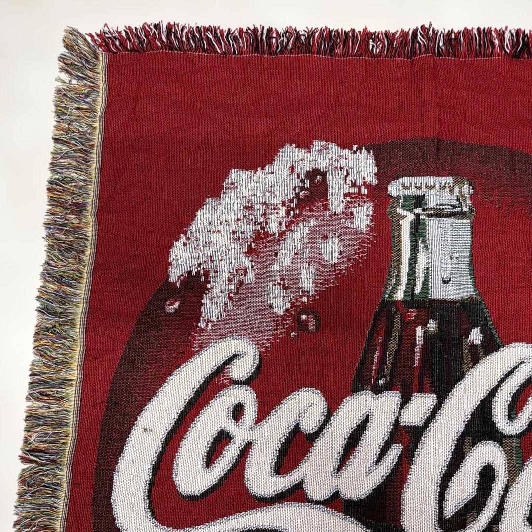 コカコーラ　ブランケット　マルチカバー　ソファカバー　ラグ　125x105