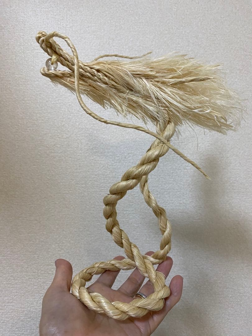 あなたの為につくる精麻龍Sサイズ鎮座スタイル10mm水晶宝珠つき