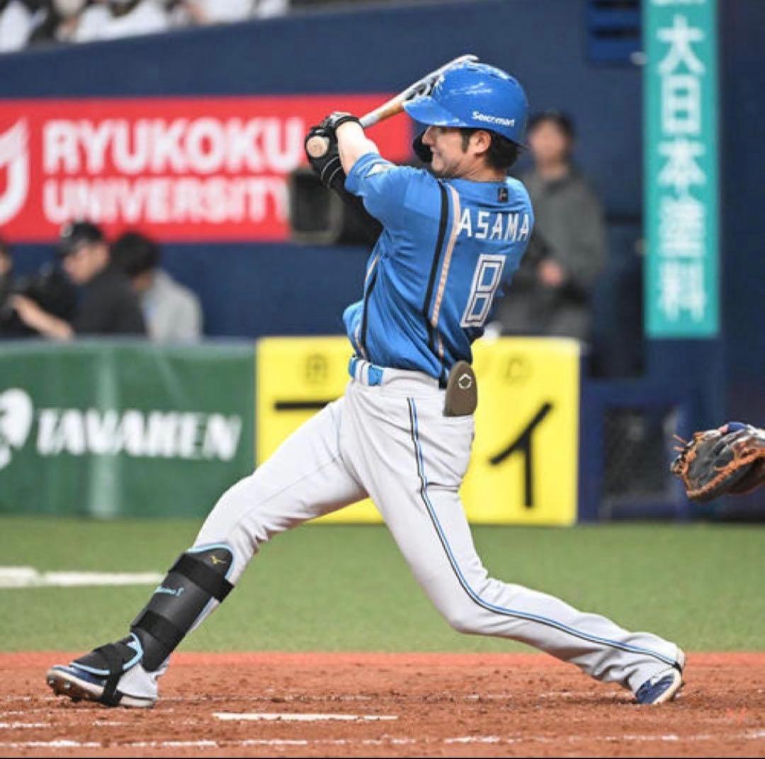 日本ハムファイターズ 淺間大基 #8　バット NPBマーク 支給品　実使用