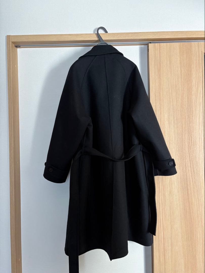 25AW <H> リバー バルカラー ベルテッドコート