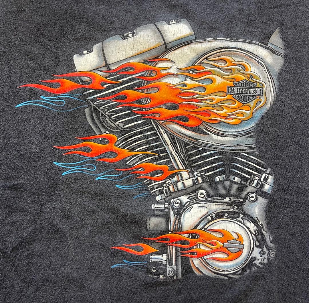 t*m様 Harley-Davidson エンジン flame 00s Tシャツ