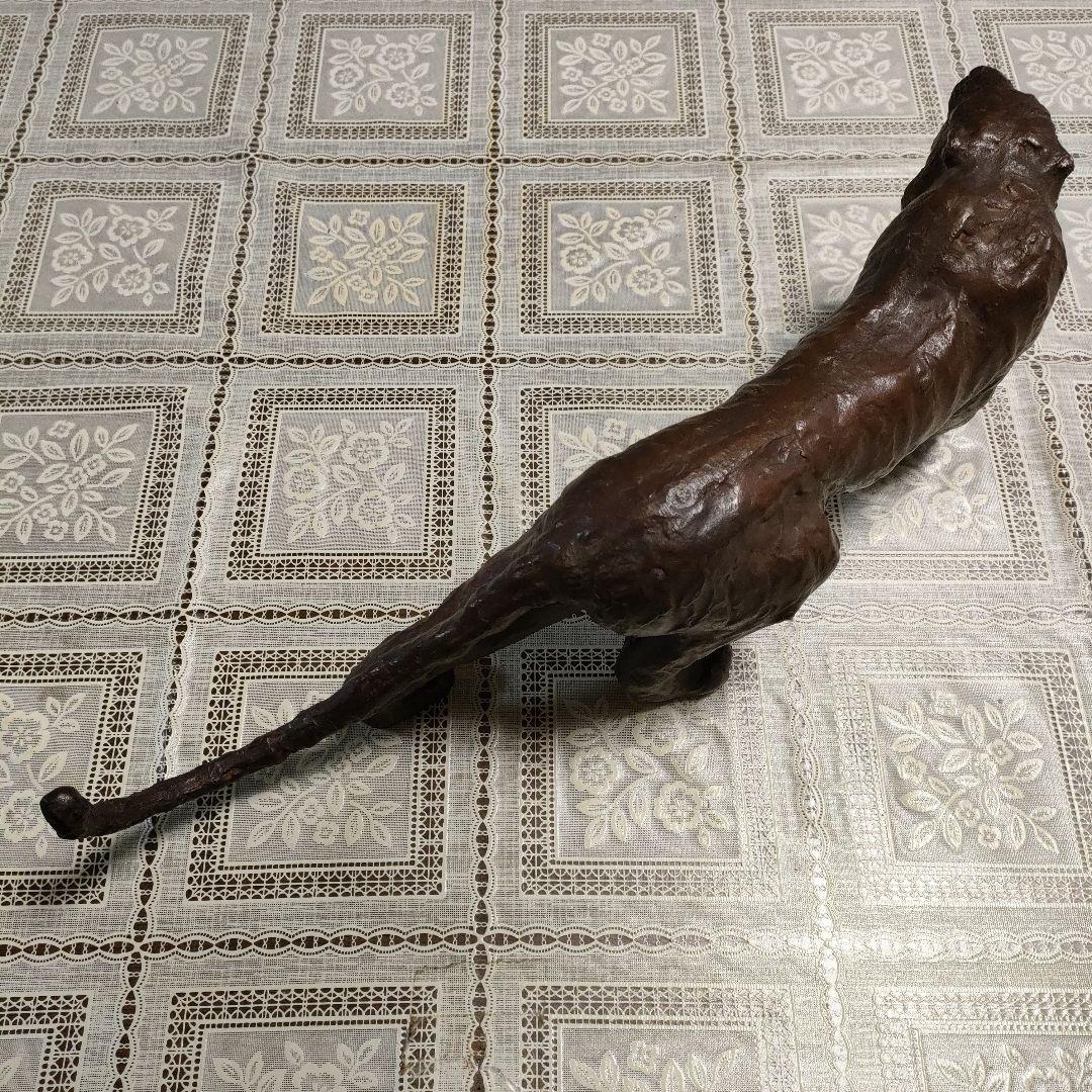 ブロンズ製『虎』作家刻印入