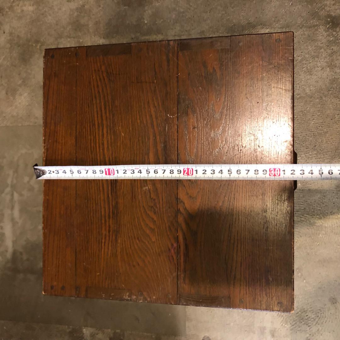 【アンティーク】　木製引き出し　ブラウン3段引き出し　脇机　サイドチェスト　棚