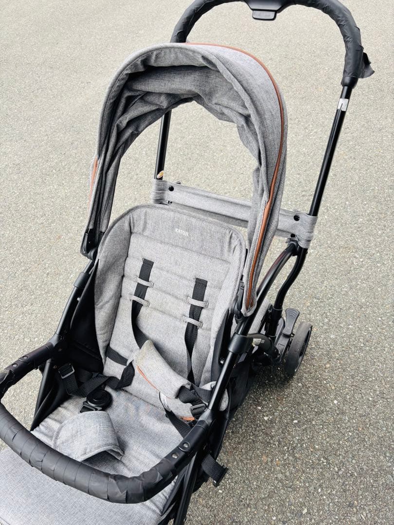 二人乗りベビーカー 調整可能ハンドル