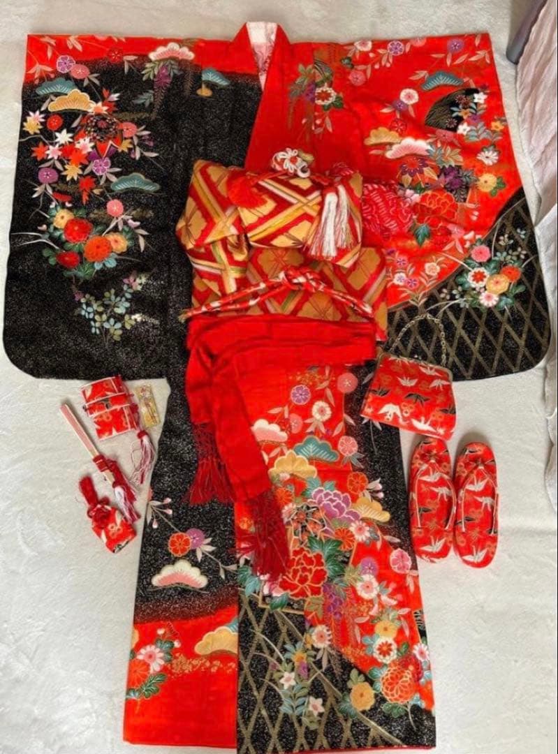 七五三　フルセット　7歳　12点セット　子供用着物セット