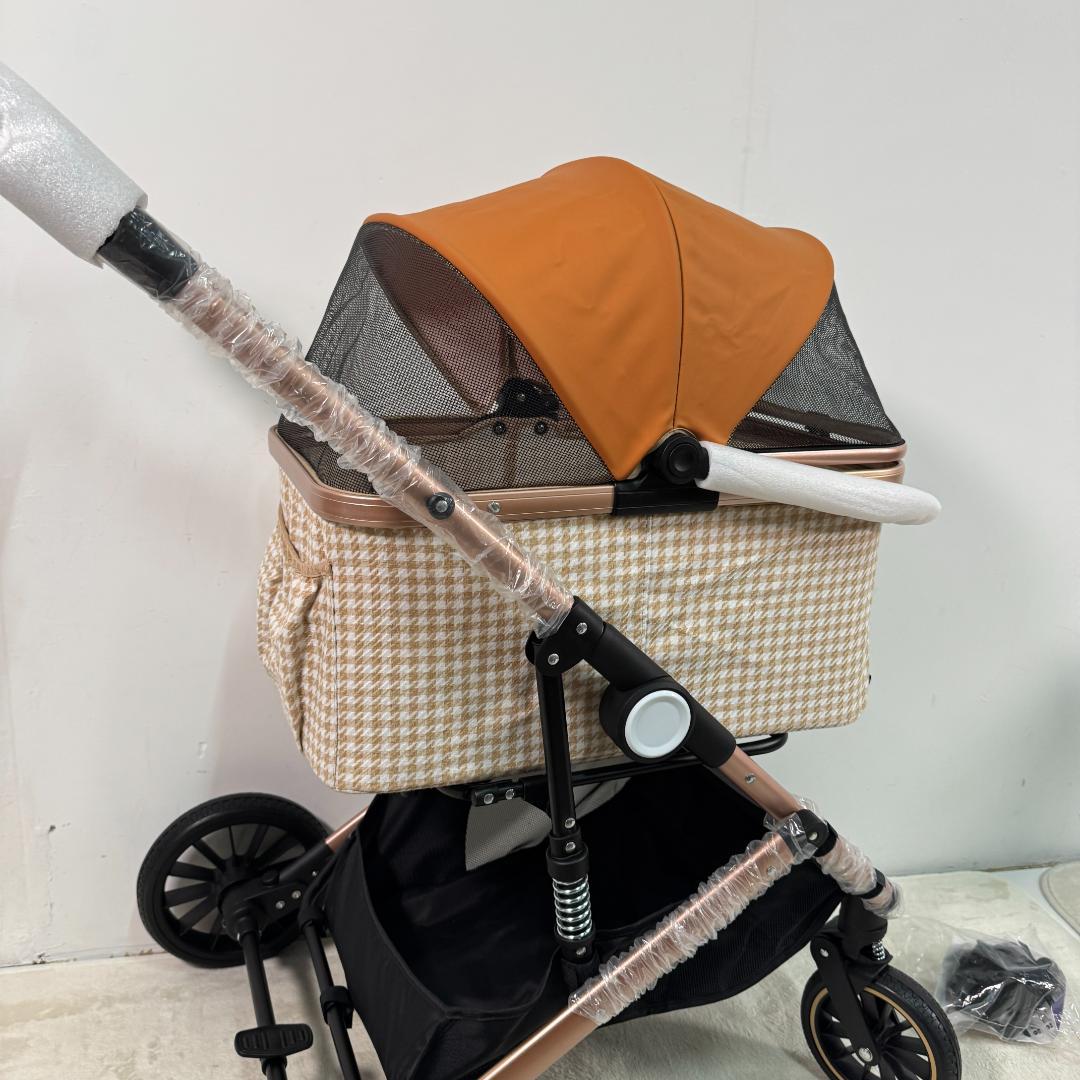 新品ペットカート 対面式 分離式 2way 折りたたみ 多頭1557-160