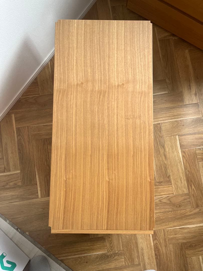 ステンレスユニットシェルフ用・ボックス・ガラス引き戸・オーク材