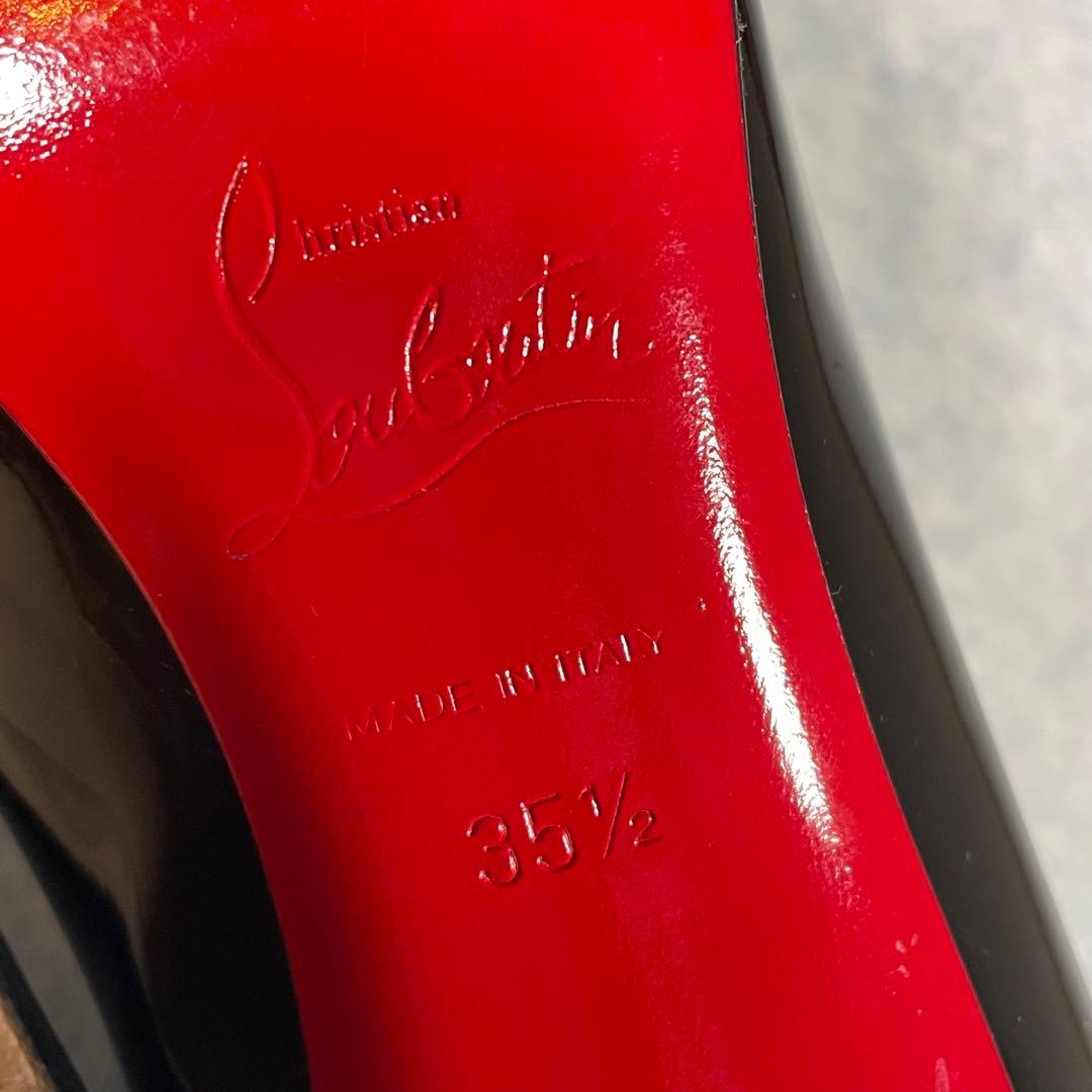 【極美品】クリスチャンルブタン パテントレザー パンプス レッドソール イタリア