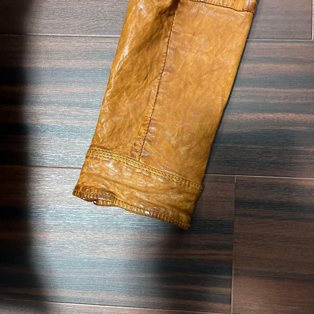 DIESEL ブラウン レザージャケット Sサイズ