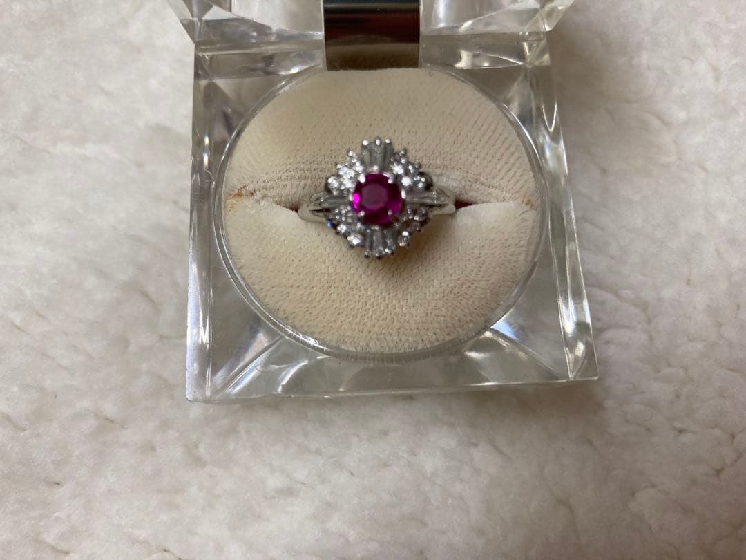 本日2/10最終価格100,000円天然ルビーメレダイヤリング12号再査定済み！