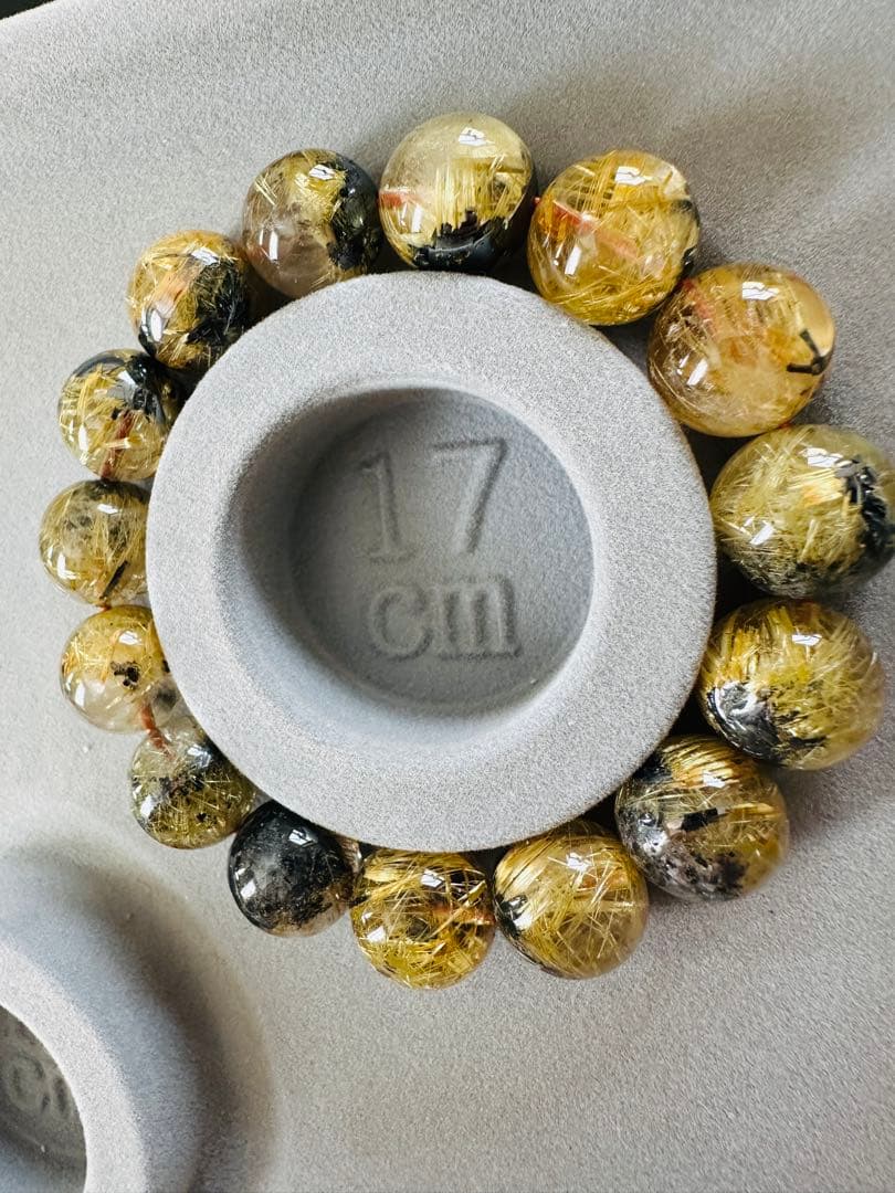 大特価‼️金運強 高品質　太陽放射タイチンルチルブレスレット　ヘマタイト