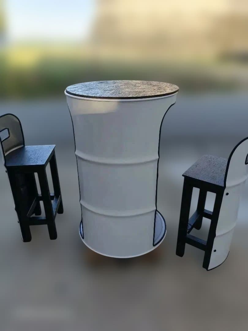 受注生産！製作7日！ドラム缶remakeテーブル＆チェア‼️