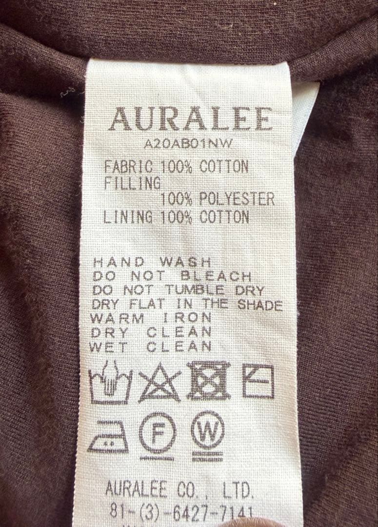 ジャケット・アウター AURALEE DOUBLE CLOTH PUFFER BLOUSON