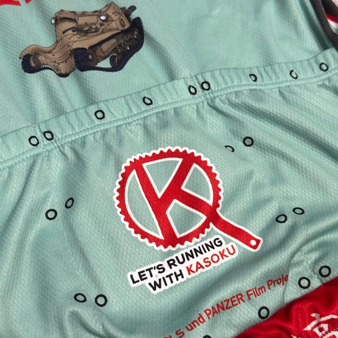 サイクルジャージ アンツィオ高校ガールズ&パンツァー 半袖シャツ WAVEONE