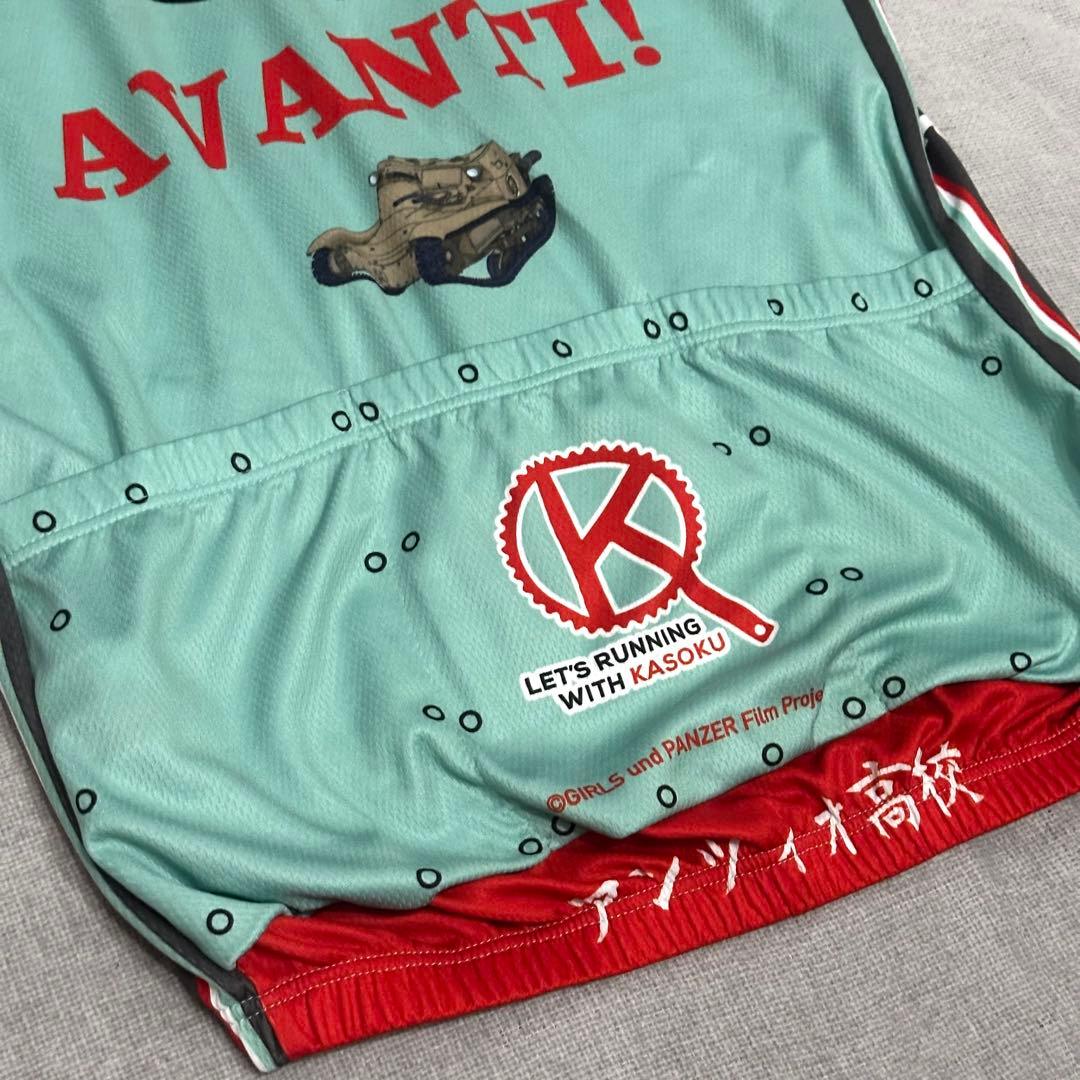 サイクルジャージ アンツィオ高校ガールズ&パンツァー 半袖シャツ WAVEONE