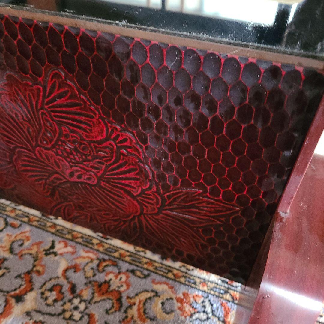 【在庫整理価格】昭和レトロ　鎌倉彫り　姿見　鏡台