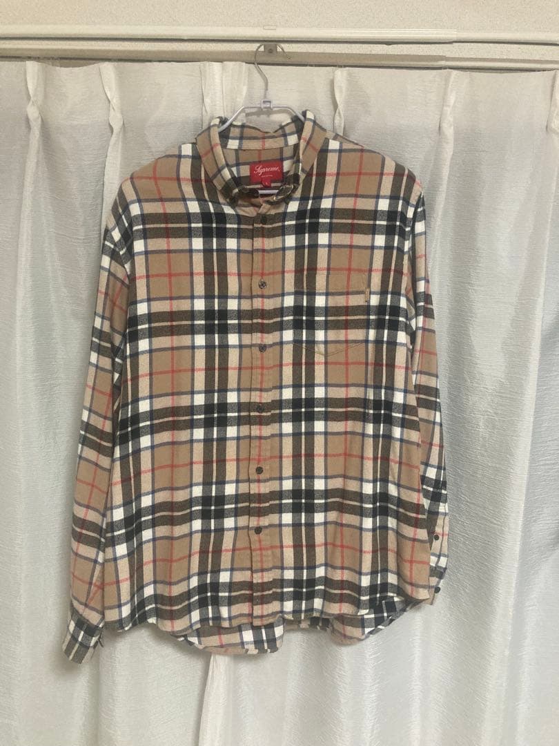 トップス supreme flannel tartan shirt