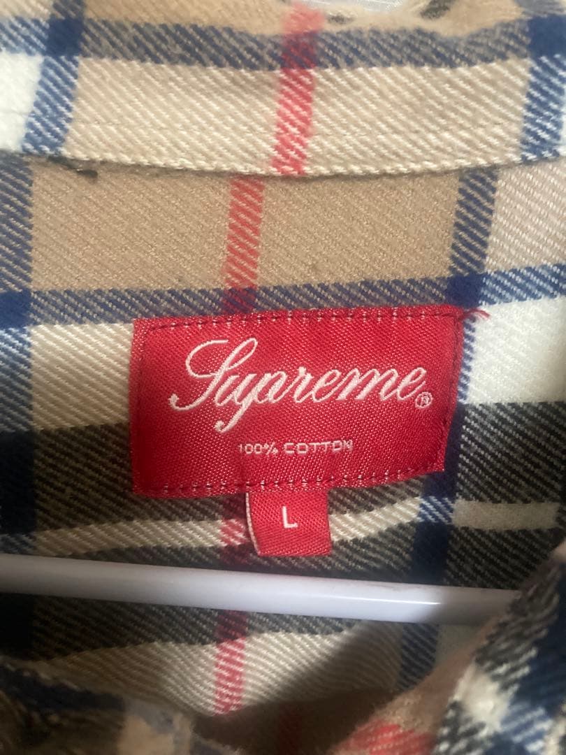 トップス supreme flannel tartan shirt