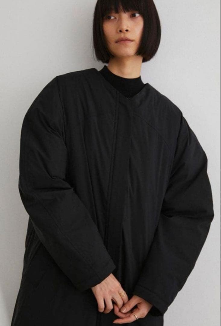 STYLEMIXER ビッグショール付き中綿ロングコート