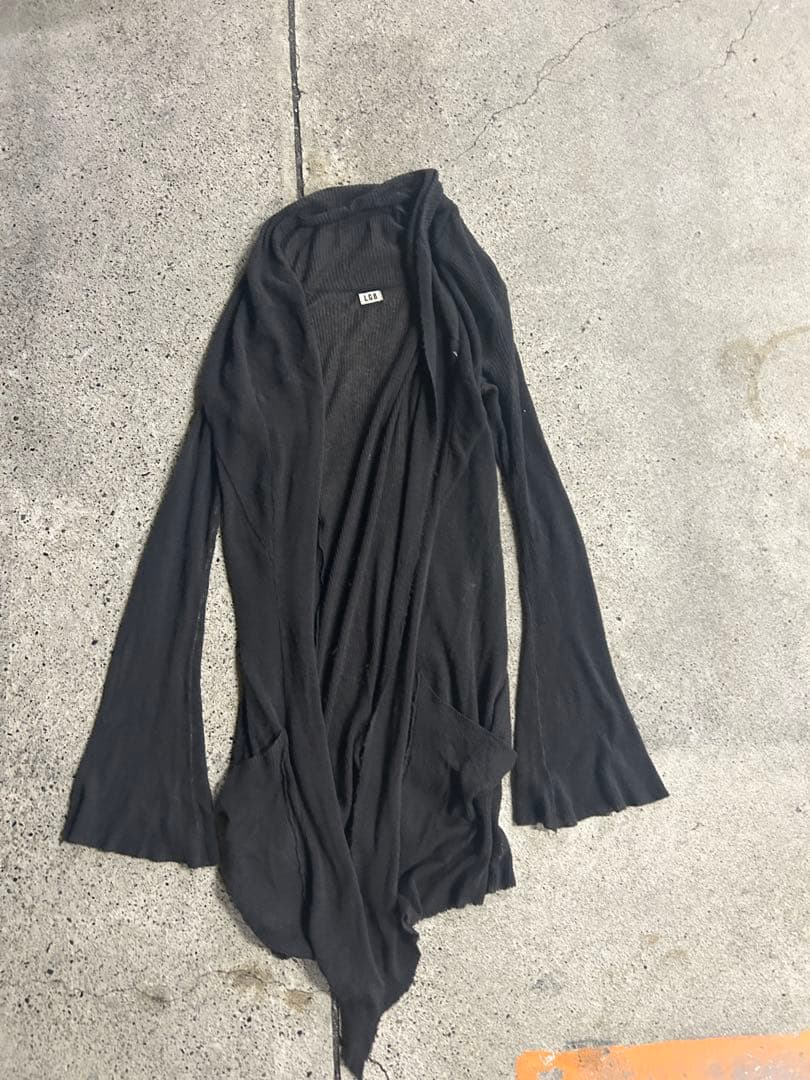 lgb ダメージ ロングカーディガン アシンメトリー