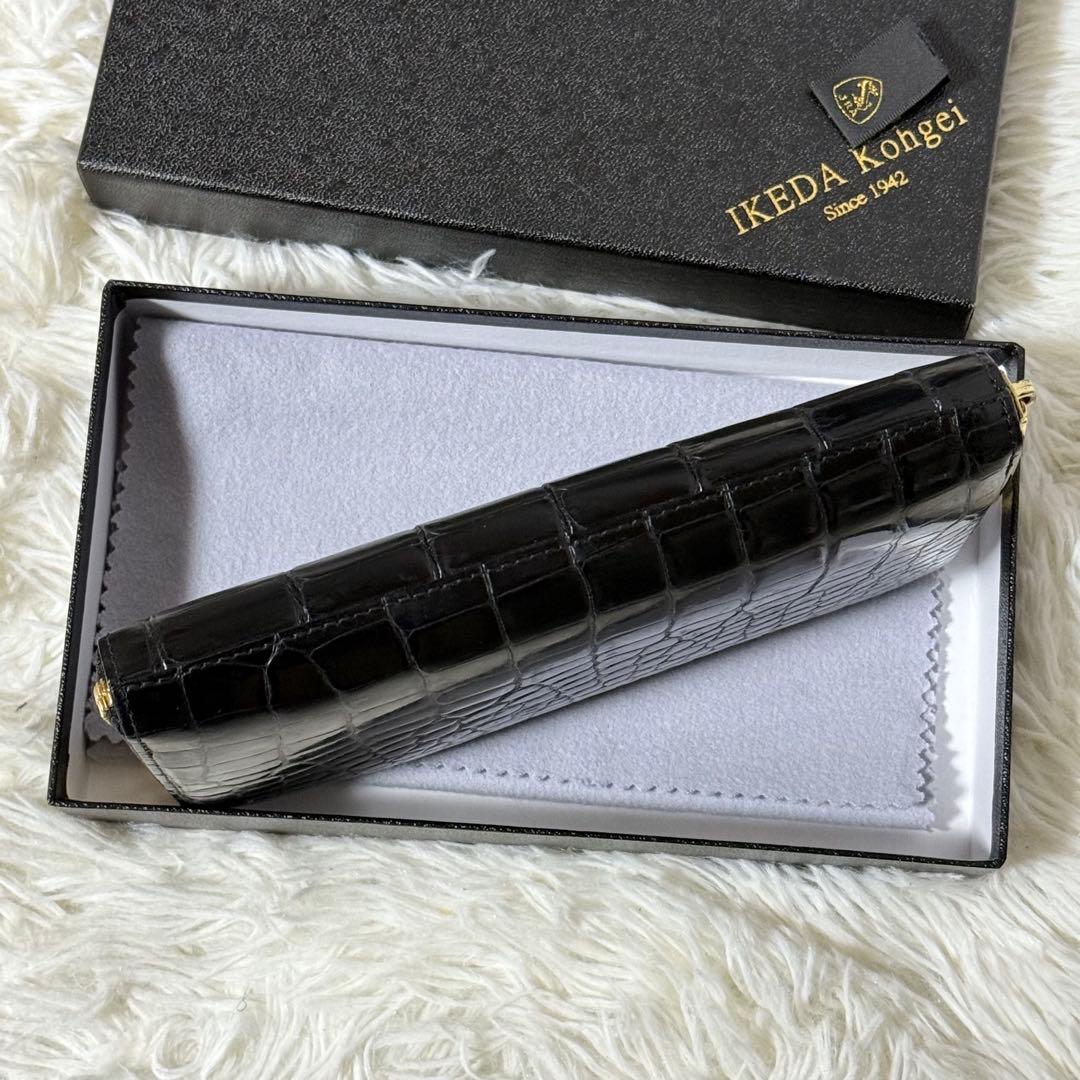 ⭐️美品⭐️　池田工芸　JRA クロコダイル　ポロサス　ゴールドパイソン　黒