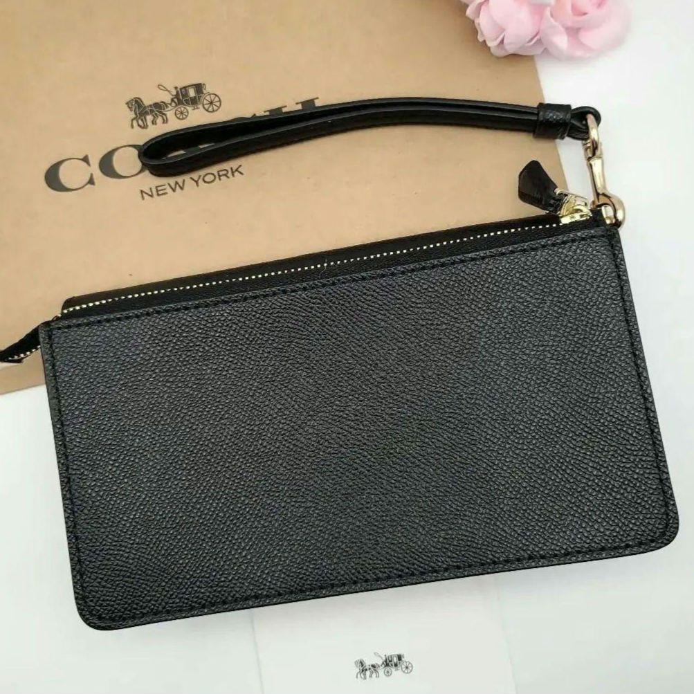 新品　COACH　長財布　ポーチ　ブラック　正規品