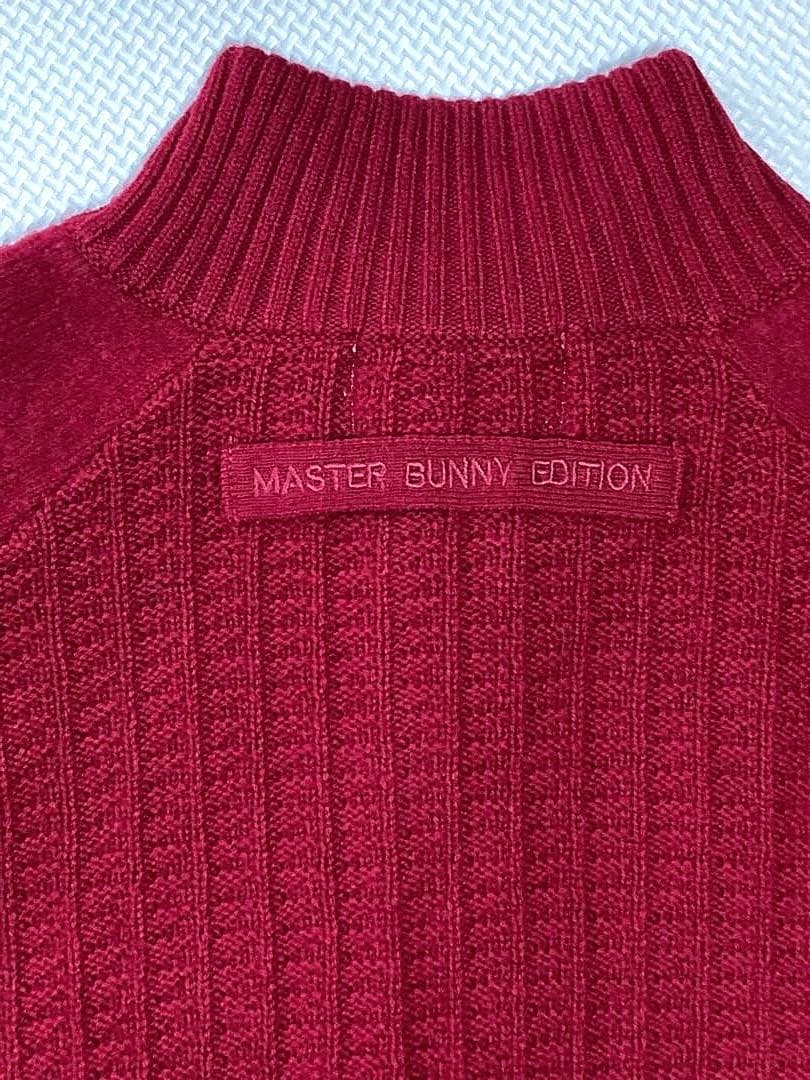 マスターバニーエディション リブ編みニット フルジップブルゾン（RED／4）